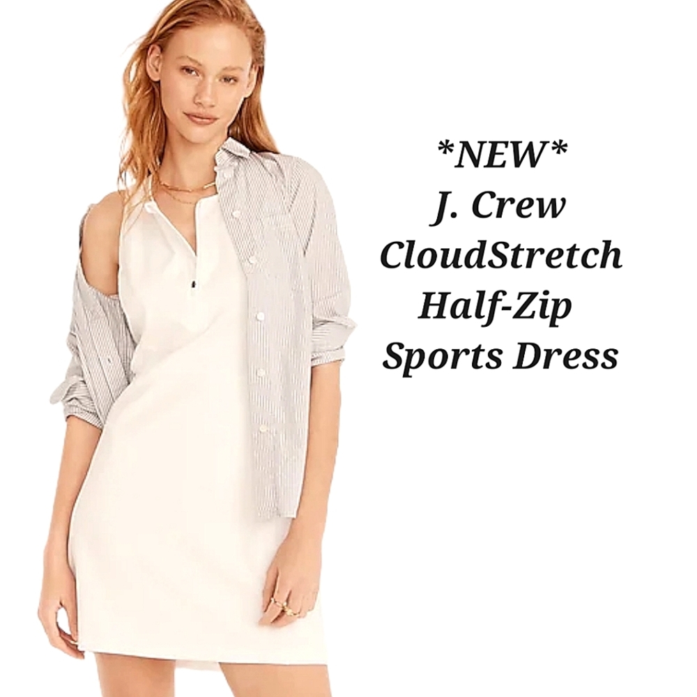 NEW J Crew White Sleeveless Tennis Dress Mesh Racerback Sports Dress Size XXL